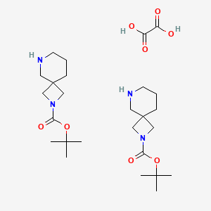 molecular formula C26H46N4O8 B1432198 Tert-butyl 2,6-diazaspiro[3.5]nonane-2-carboxylate hemioxalate CAS No. 1523571-08-5