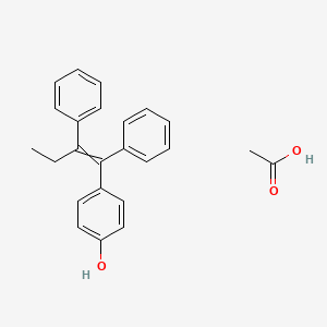 molecular formula C24H24O3 B14322000 Acetic acid--4-(1,2-diphenylbut-1-en-1-yl)phenol (1/1) CAS No. 100808-55-7