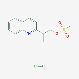 molecular formula C14H18ClNO3S B1432202 3-(Quinolin-2-yl)butan-2-yl methanesulfonate hydrochloride CAS No. 1384430-47-0