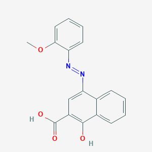 molecular formula C18H14N2O4 B14322023 4-[2-(2-Methoxyphenyl)hydrazinylidene]-1-oxo-1,4-dihydronaphthalene-2-carboxylic acid CAS No. 102769-85-7