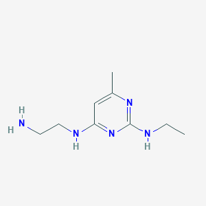 molecular formula C9H17N5 B1432214 N4-(2-氨基乙基)-N2-乙基-6-甲基嘧啶-2,4-二胺 CAS No. 1706438-30-3