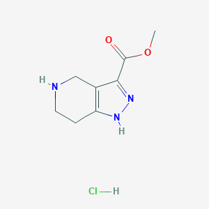 B1432219 Methyl 4,5,6,7-tetrahydro-1H-pyrazolo[4,3-c]pyridine-3-carboxylate hydrochloride CAS No. 1609400-85-2