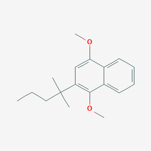 molecular formula C18H24O2 B14322211 1,4-Dimethoxy-2-(2-methylpentan-2-yl)naphthalene CAS No. 109823-00-9