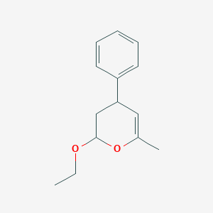 molecular formula C14H18O2 B14322239 2-Ethoxy-6-methyl-4-phenyl-3,4-dihydro-2H-pyran CAS No. 111602-13-2