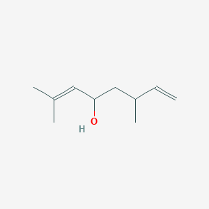 molecular formula C10H18O B14322328 2,6-Dimethylocta-2,7-dien-4-ol CAS No. 103982-47-4