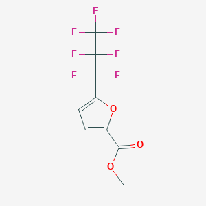 molecular formula C9H5F7O3 B14322331 Methyl 5-(heptafluoropropyl)furan-2-carboxylate CAS No. 104939-25-5