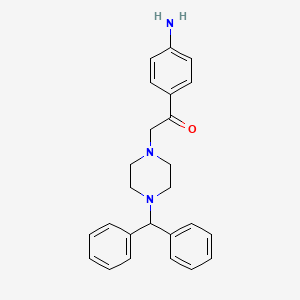 1-(4-Aminophenyl)-2-[4-(diphenylmethyl)piperazin-1-yl]ethan-1-one