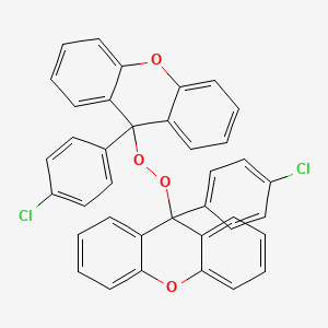 molecular formula C38H24Cl2O4 B14322385 9,9'-Peroxybis[9-(4-chlorophenyl)-9H-xanthene] CAS No. 103019-24-5