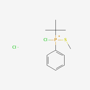 tert-Butyl-chloro-methylsulfanylphenylphosphanium chloride