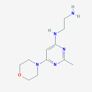 molecular formula C11H19N5O B1432243 N1-(2-甲基-6-吗啉嘧啶-4-基)乙烷-1,2-二胺 CAS No. 1706442-17-2