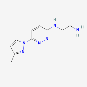 B1432245 N1-(6-(3-methyl-1H-pyrazol-1-yl)pyridazin-3-yl)ethane-1,2-diamine CAS No. 1706435-56-4