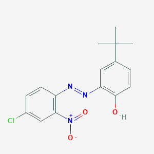 molecular formula C16H16ClN3O3 B14322461 4-tert-Butyl-6-[2-(4-chloro-2-nitrophenyl)hydrazinylidene]cyclohexa-2,4-dien-1-one CAS No. 109948-63-2