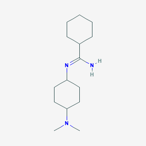 molecular formula C15H29N3 B14322476 N'-[4-(dimethylamino)cyclohexyl]cyclohexanecarboximidamide CAS No. 105878-28-2