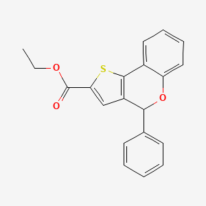 molecular formula C20H16O3S B14322486 Ethyl 4-phenyl-4H-thieno[3,2-c][1]benzopyran-2-carboxylate CAS No. 105799-67-5