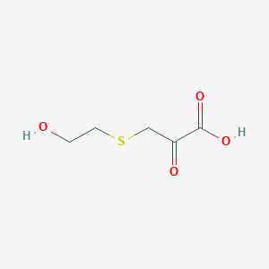 molecular formula C5H8O4S B14322516 3-[(2-Hydroxyethyl)sulfanyl]-2-oxopropanoic acid CAS No. 105930-97-0