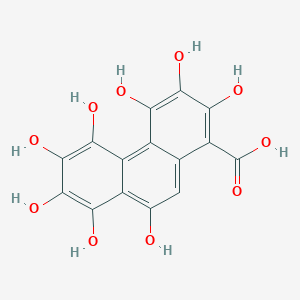 molecular formula C15H10O10 B14322566 2,3,4,5,6,7,8,9-Octahydroxyphenanthrene-1-carboxylic acid CAS No. 108738-08-5