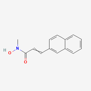 molecular formula C14H13NO2 B14322588 N-Hydroxy-N-methyl-3-(naphthalen-2-yl)prop-2-enamide CAS No. 105847-10-7