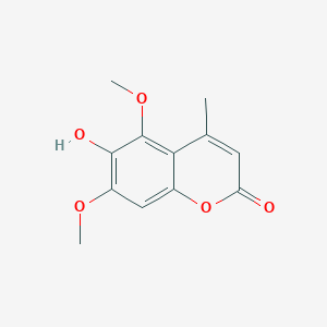 molecular formula C12H12O5 B14322599 6-Hydroxy-5,7-dimethoxy-4-methyl-chromen-2-one CAS No. 107055-08-3