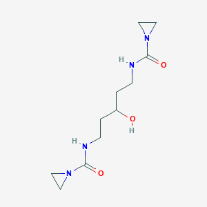 molecular formula C11H20N4O3 B14322606 N,N'-(3-Hydroxypentane-1,5-diyl)di(aziridine-1-carboxamide) CAS No. 106147-93-7