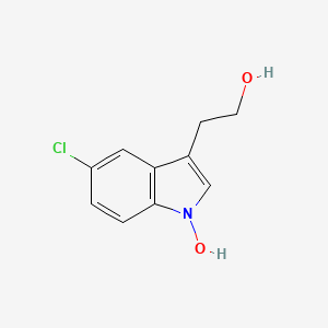 molecular formula C10H10ClNO2 B14322615 2-(5-Chloro-1-hydroxyindol-3-yl)ethanol CAS No. 101349-13-7