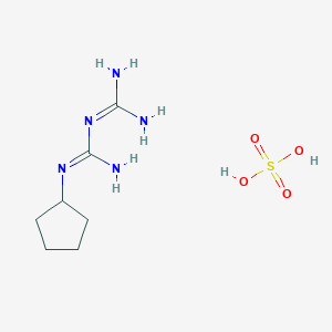 molecular formula C7H17N5O4S B1432262 N-cyclopentylimidodicarbonimidic diamide sulfate CAS No. 1417567-45-3