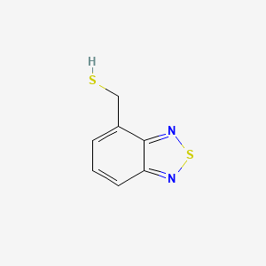 molecular formula C7H6N2S2 B14322635 2,1,3-Benzothia(S(sup IV))diazole-4-methanethiol CAS No. 100347-56-6