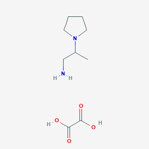 molecular formula C9H18N2O4 B1432271 2-(吡咯烷-1-基)丙-1-胺草酸盐 CAS No. 2034207-82-2