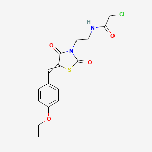 molecular formula C16H17ClN2O4S B1432278 2-Chloro-N-[2-[5-[(4-ethoxyphenyl)methylidene]-2,4-dioxo-1,3-thiazolidin-3-yl]ethyl]acetamide CAS No. 1269181-34-1
