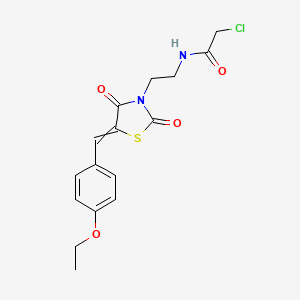 2-chloro-N-(2-{5-[(4-ethoxyphenyl)methylidene]-2,4-dioxo-1,3-thiazolidin-3-yl}ethyl)acetamide