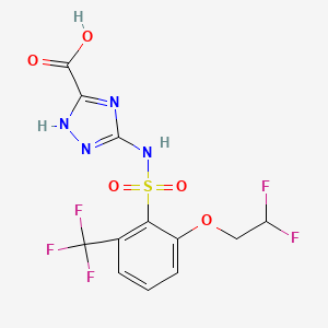 3-(((2-(2,2-Difluoroethoxy)-6-(trifluoromethyl)phenyl)sulfonyl)amino)-1H-1,2,4-triazole-5-carboxylic acid