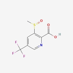 molecular formula C8H6F3NO3S B1432290 3-Methylsulfinyl-5-trifluoromethylpyridine-2-carboxylic acid CAS No. 1384870-13-6