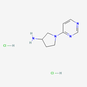 molecular formula C8H14Cl2N4 B1432302 1-(Pyrimidin-4-yl)pyrrolidin-3-amine dihydrochloride CAS No. 2098048-58-7