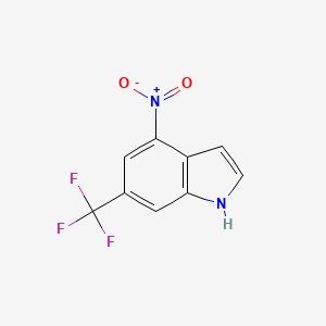 molecular formula C9H5F3N2O2 B1432303 4-Nitro-6-(trifluoromethyl)-1H-indole CAS No. 1360883-24-4