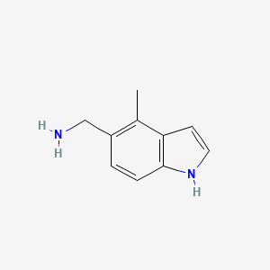 molecular formula C10H12N2 B1432304 (4-Methyl-1H-indol-5-yl)methanamine CAS No. 1369368-84-2