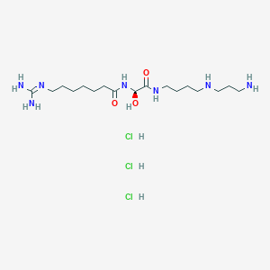 molecular formula C17H40Cl3N7O3 B1432306 Gusperimus trihydrochloride, (R)- CAS No. 220442-79-5