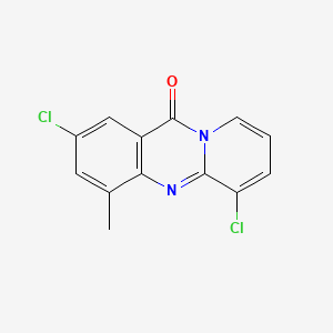 molecular formula C13H8Cl2N2O B1432307 2,6-Dichloro-4-methyl-11H-pyrido(2,1-b)quinazolin-11-one CAS No. 1328893-14-6