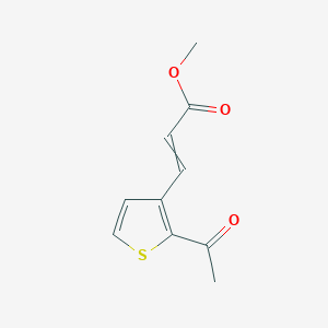 B14323206 Methyl 3-(2-acetylthiophen-3-yl)prop-2-enoate CAS No. 102053-79-2