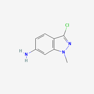 molecular formula C8H8ClN3 B1432321 3-氯-1-甲基-1H-吲唑-6-胺 CAS No. 189559-98-6