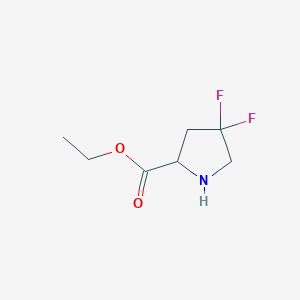 B1432322 Ethyl 4,4-difluoropyrrolidine-2-carboxylate CAS No. 1934253-10-7