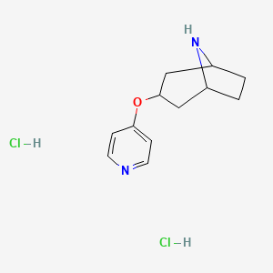 molecular formula C12H18Cl2N2O B1432327 3-(吡啶-4-氧基)-8-氮杂双环[3.2.1]辛烷二盐酸 CAS No. 1820704-09-3