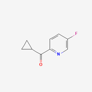 molecular formula C9H8FNO B1432346 Cyclopropyl(5-fluoropyridin-2-yl)methanone CAS No. 1283718-60-4