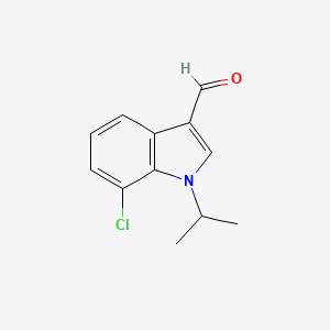 molecular formula C12H12ClNO B1432349 7-chloro-1-isopropyl-1H-indole-3-carbaldehyde CAS No. 1350760-88-1