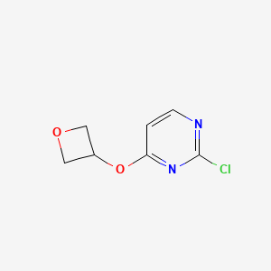 molecular formula C7H7ClN2O2 B1432355 2-氯-4-(氧杂环丁烷-3-氧基)嘧啶 CAS No. 1312537-51-1