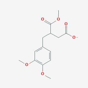 3-[(3,4-Dimethoxyphenyl)methyl]-4-methoxy-4-oxobutanoate