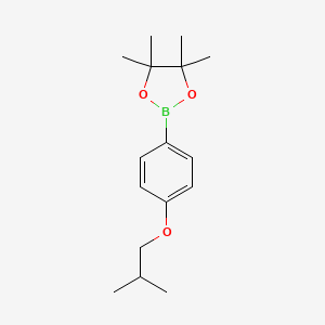molecular formula C16H25BO3 B1432359 2-(4-Lsobutoxyphenol)-4,4,5,5-tetramethyl-1,3,2-dioxaborolane CAS No. 1421597-99-0