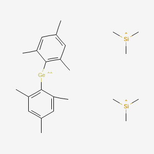 Bis(2,4,6-trimethylphenyl)-lambda~2~-germane--trimethylsilyl (1/2)