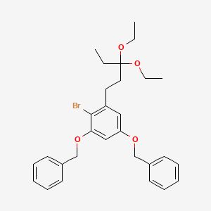 1,1'-{[4-Bromo-5-(3,3-diethoxypentyl)-1,3-phenylene]bis(oxymethylene)}dibenzene