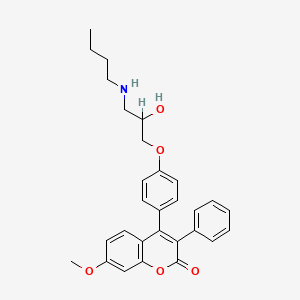 4-(4-(3-(Butylamino)-2-hydroxypropoxy)phenyl)-7-methoxy-3-phenylcoumarin