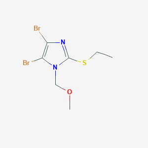 4,5-Dibromo-2-(ethylsulfanyl)-1-(methoxymethyl)-1H-imidazole