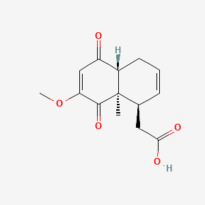 2-[(1R,4aR,8aR)-7-methoxy-8a-methyl-5,8-dioxo-4,4a-dihydro-1H-naphthalen-1-yl]acetic acid